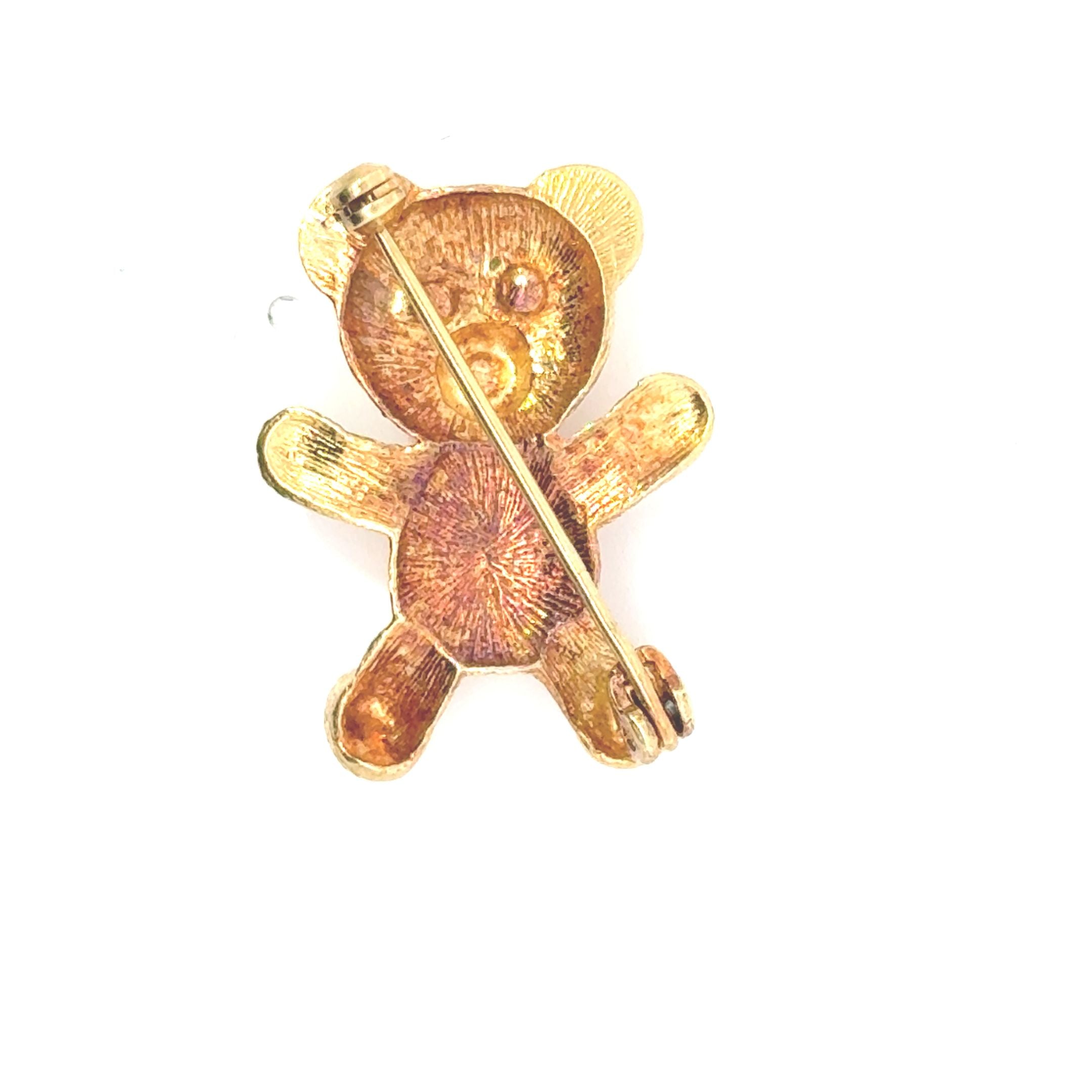 14K Gold Teddy Bear Pin