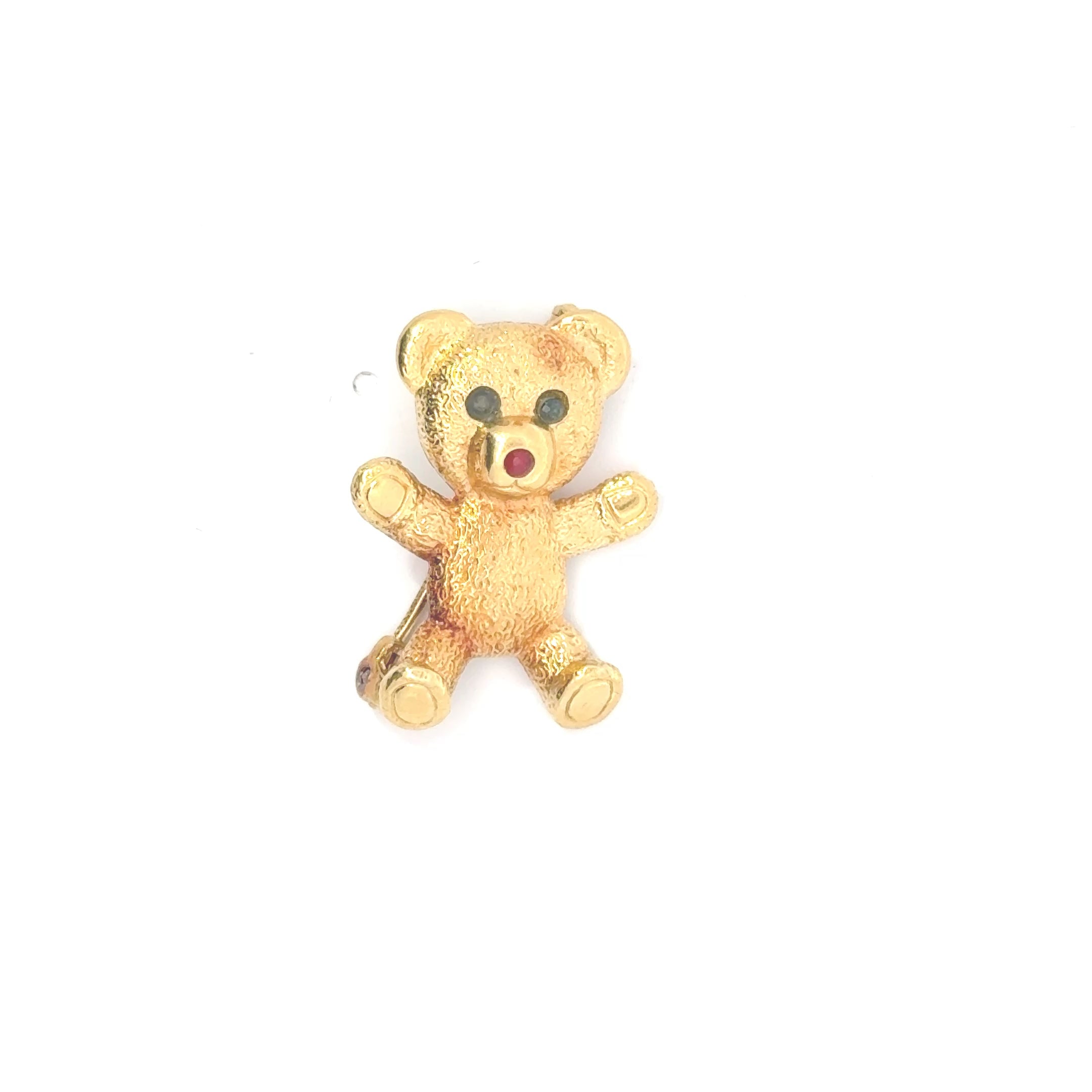 14K Gold Teddy Bear Pin